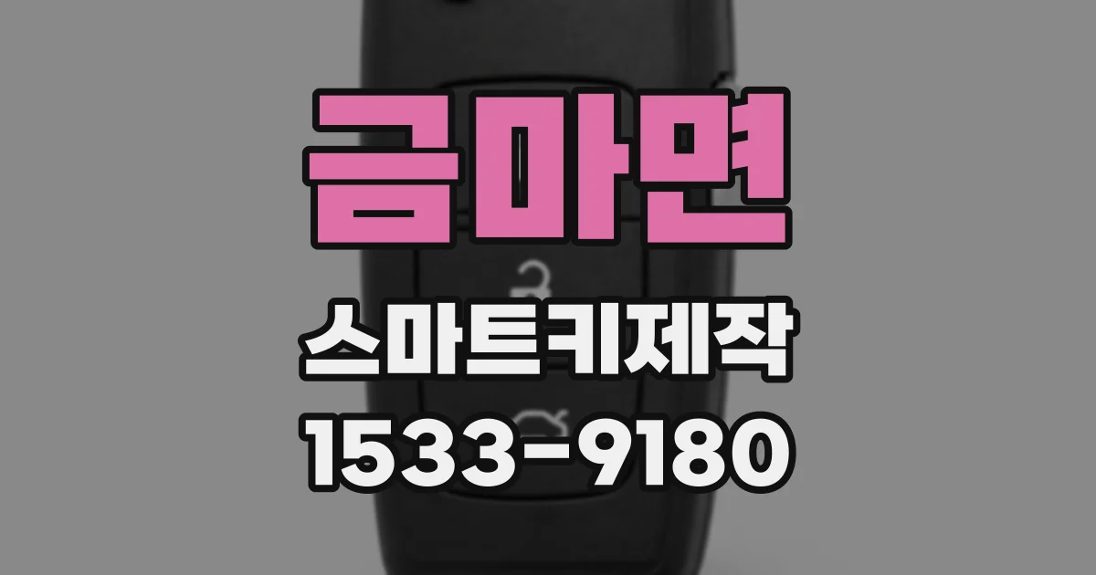 금마면 스마트키제작