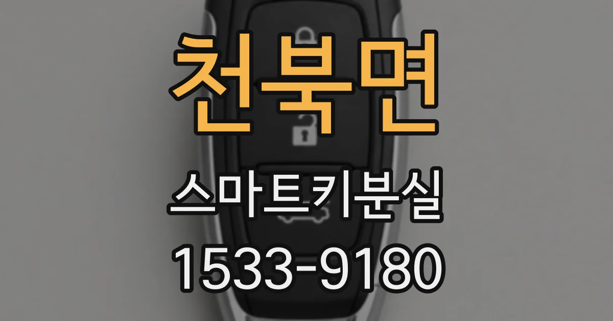 천북면 스마트키분실
