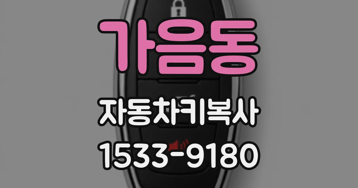 가음동 자동차키복사