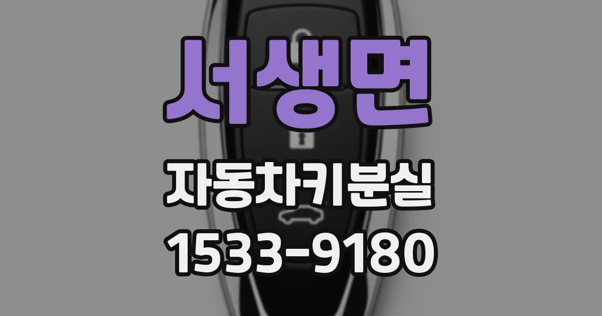 서생면 자동차키분실