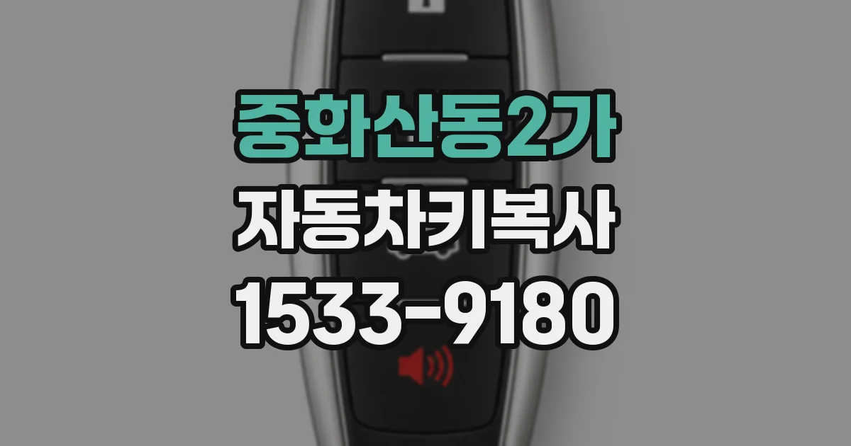 중화산동2가 자동차키복사