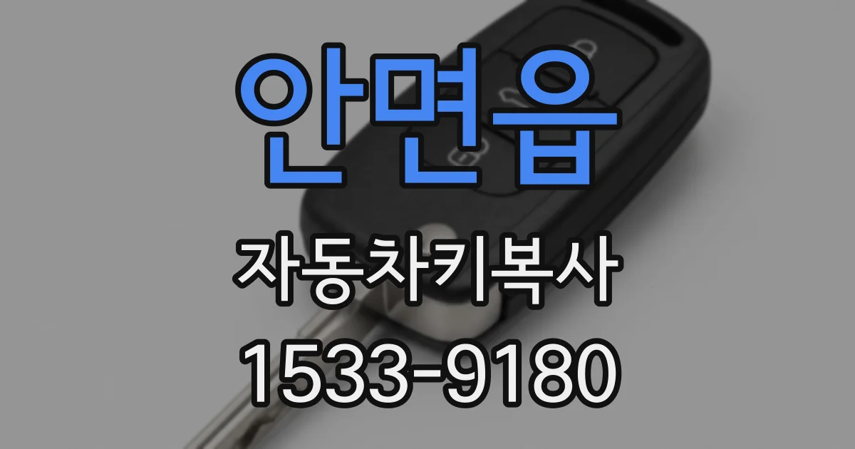 안면읍 자동차키복사