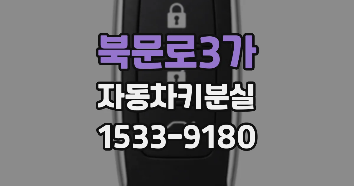 북문로3가 자동차키분실