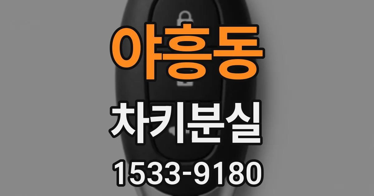 야흥동 차키분실