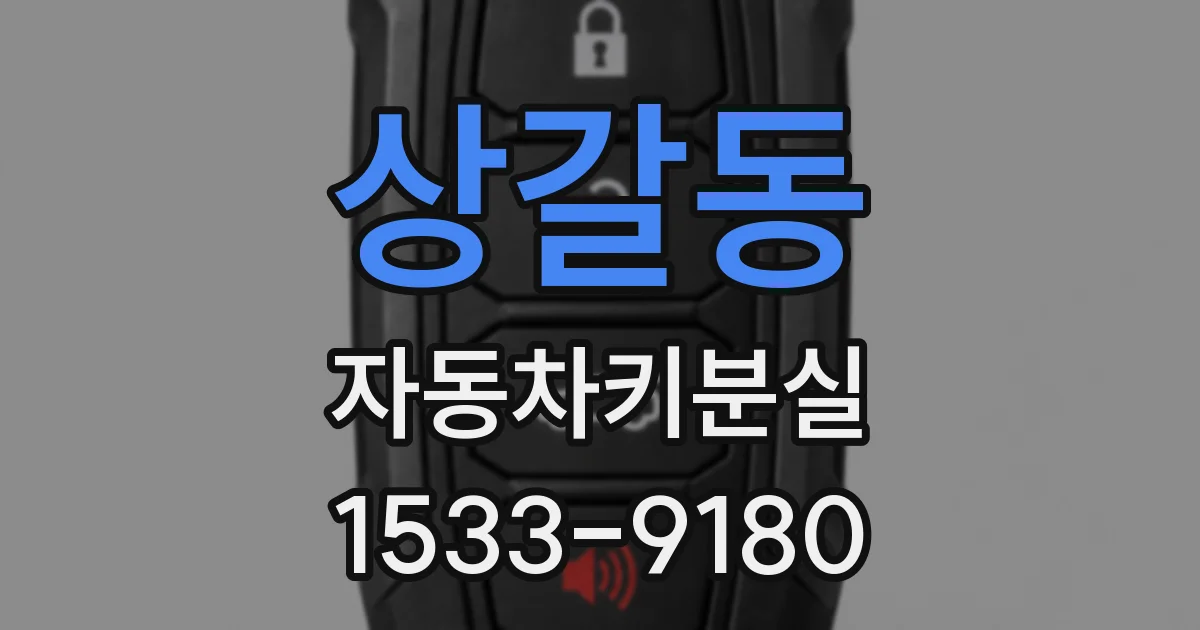 상갈동 자동차키분실
