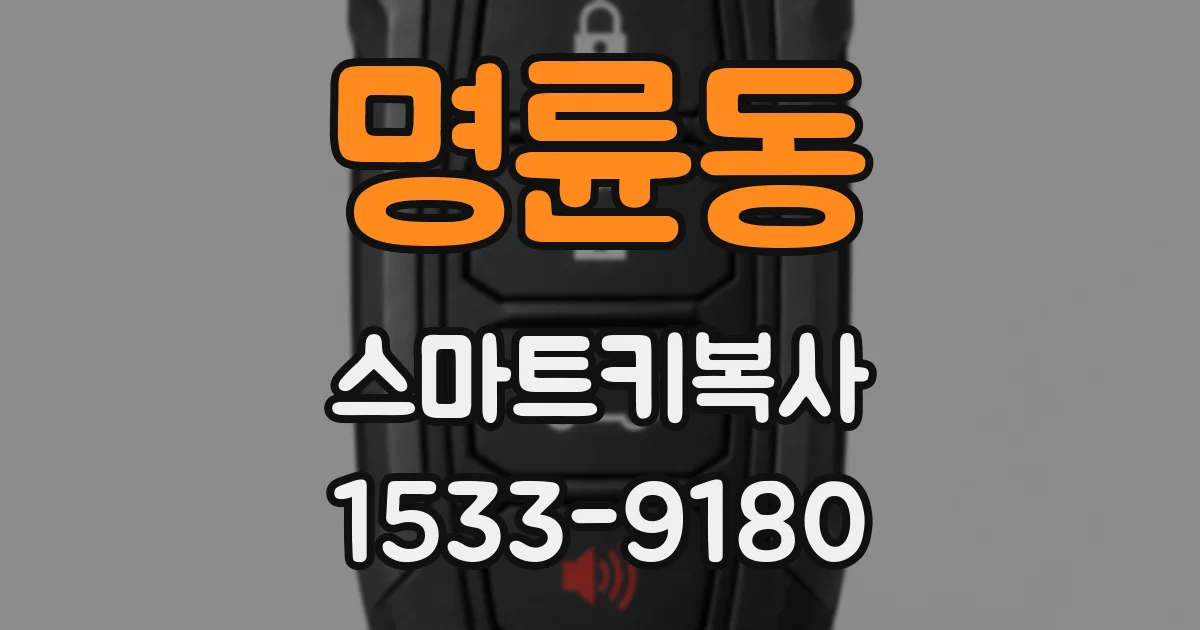 명륜동 스마트키복사