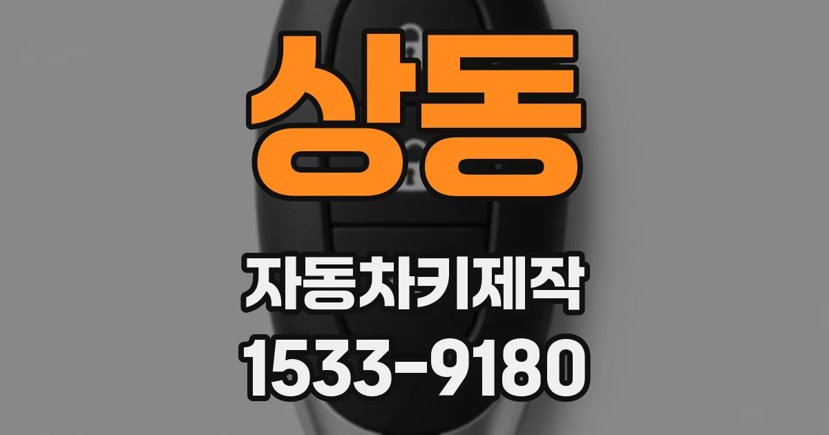 상동 자동차키제작
