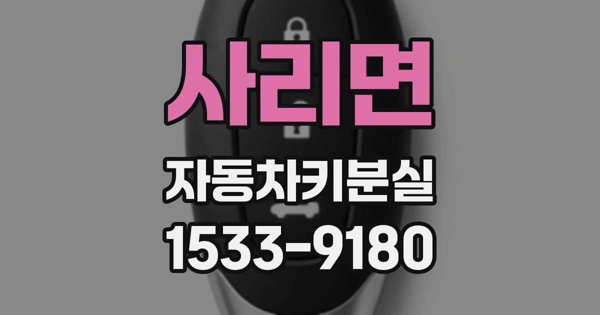 사리면 자동차키분실