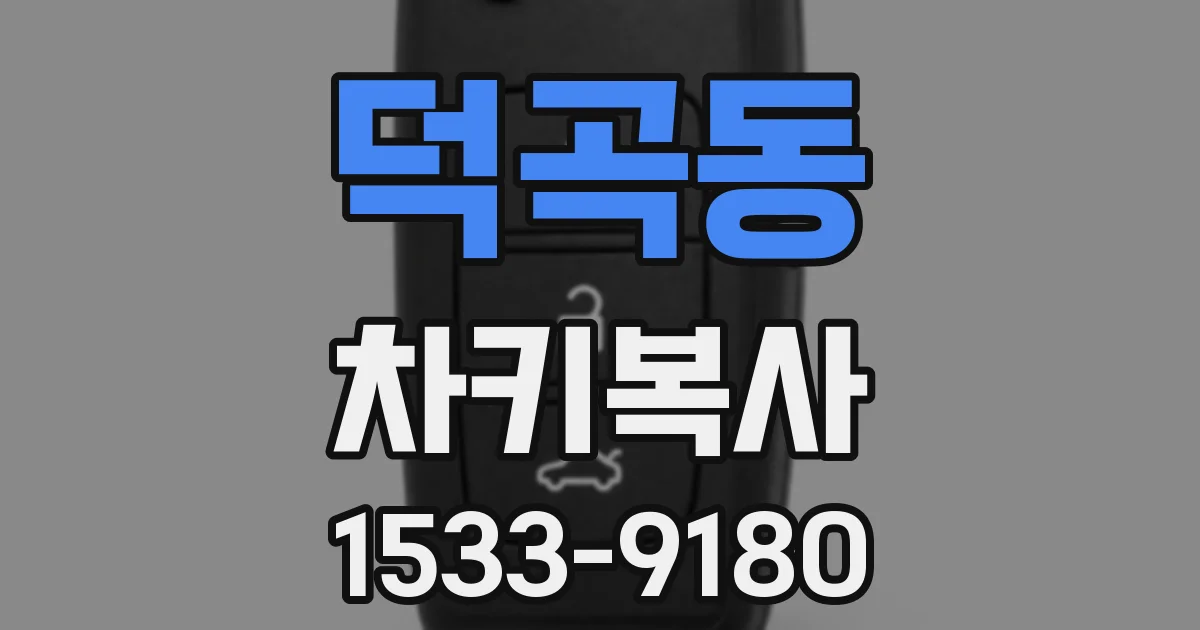 덕곡동 차키복사