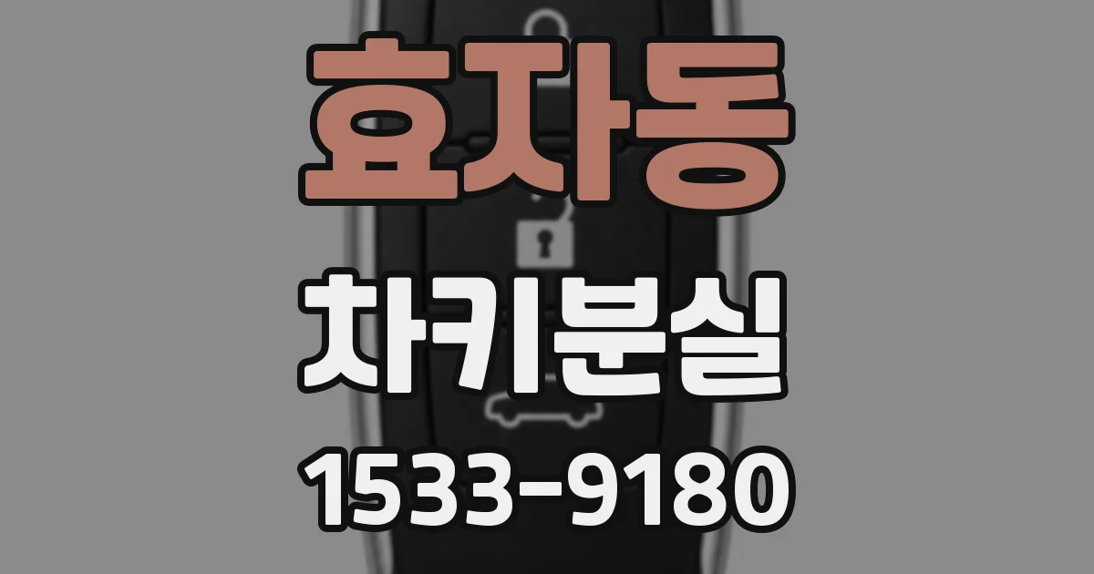 효자동 차키분실