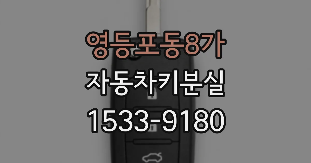 영등포동8가 자동차키분실