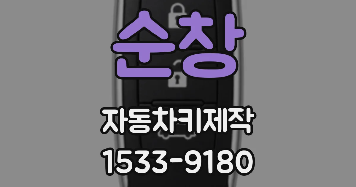 순창 자동차키제작