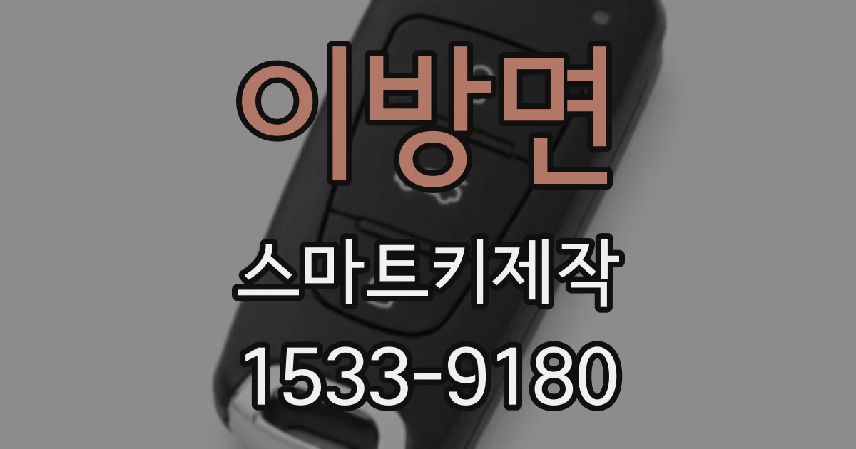 이방면 스마트키제작