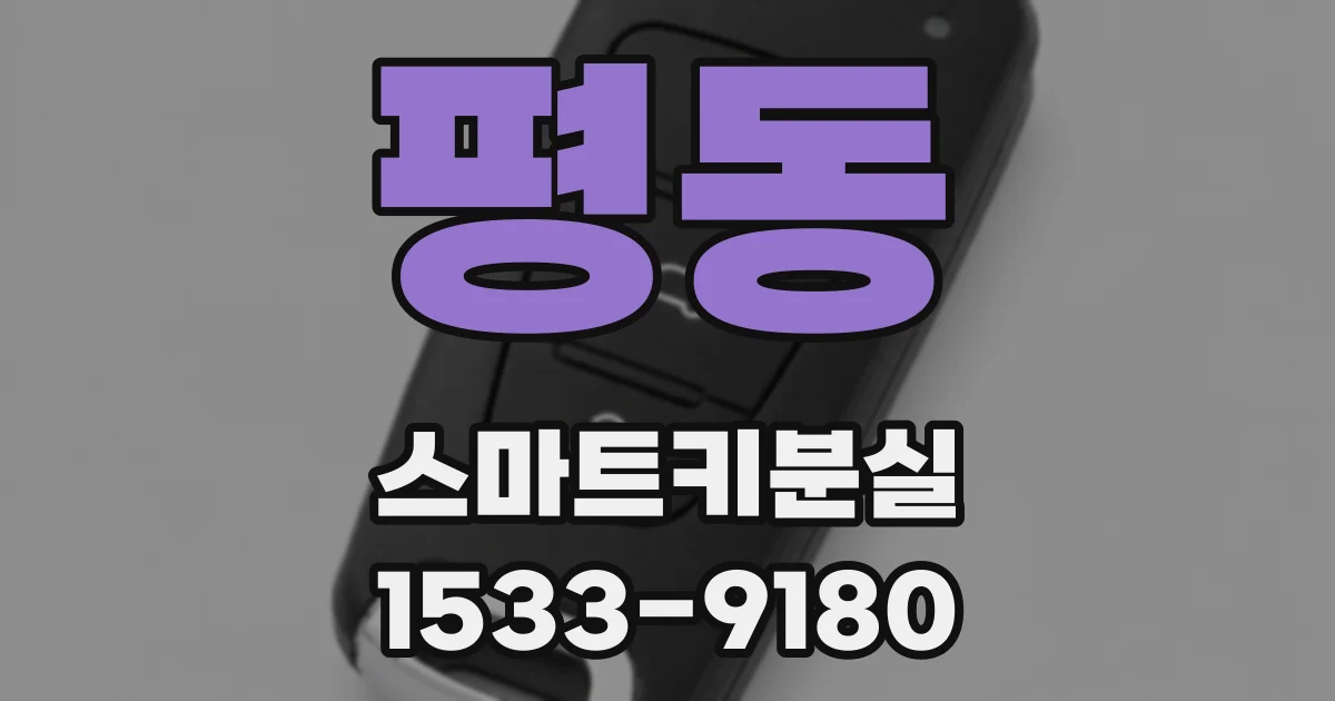 평동 스마트키분실