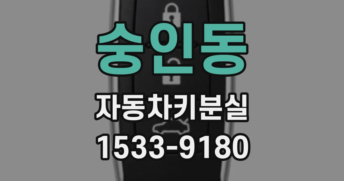 숭인동 자동차키분실