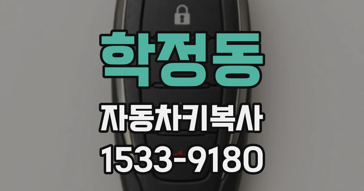 학정동 자동차키복사