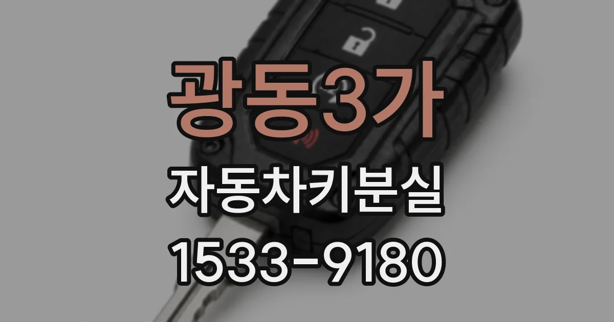 광동3가 자동차키분실
