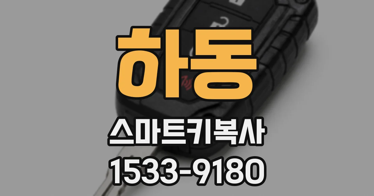 하동 스마트키복사