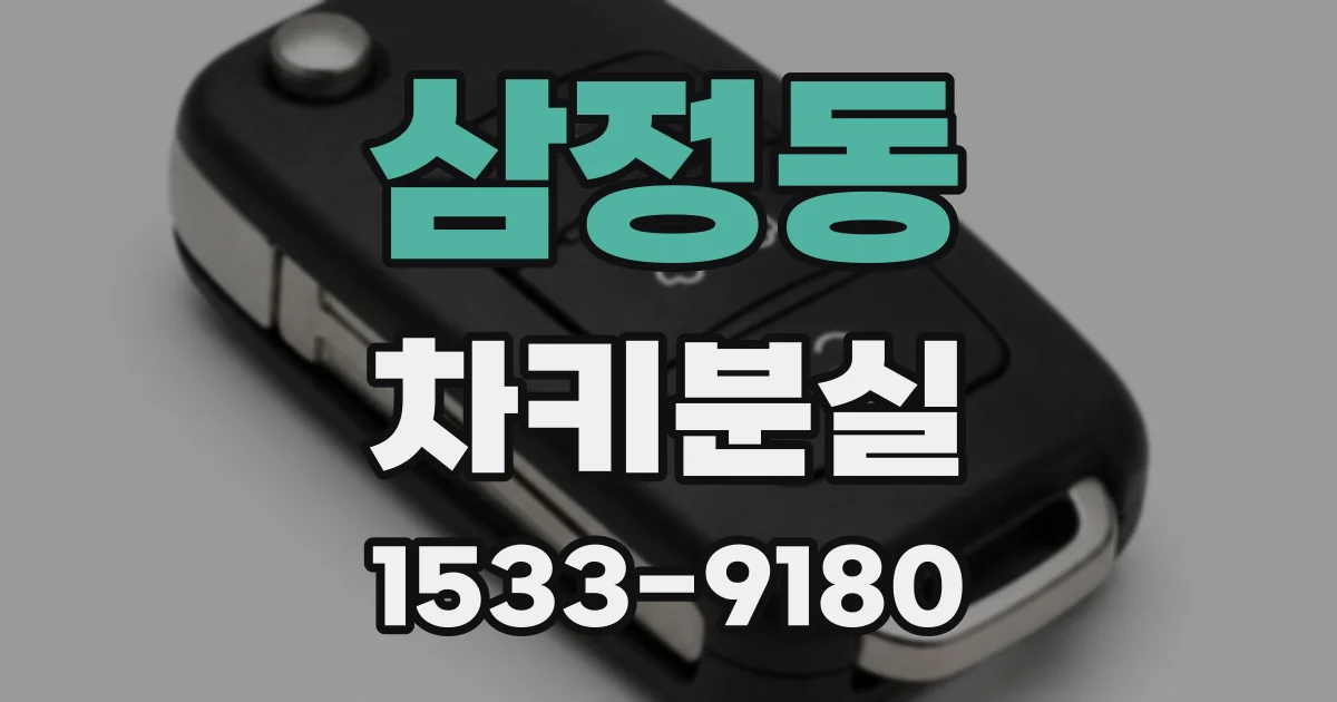 삼정동 차키분실