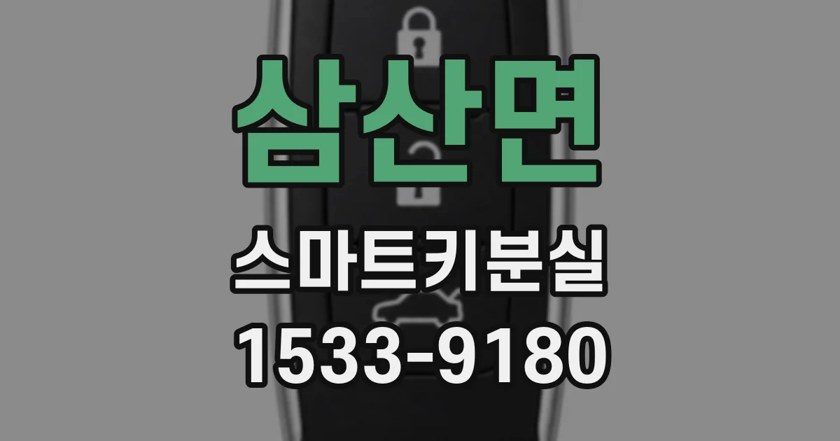 삼산면 스마트키분실