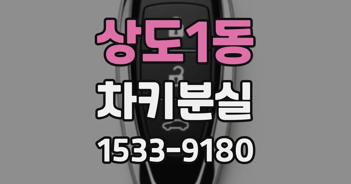상도1동 차키분실