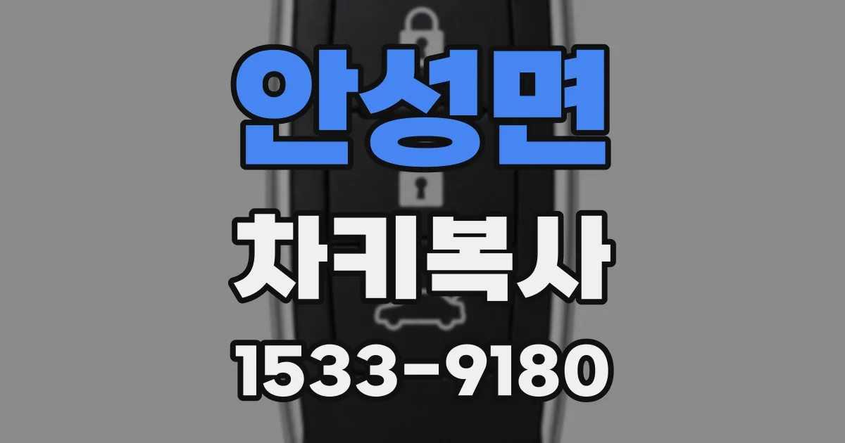 안성면 차키복사
