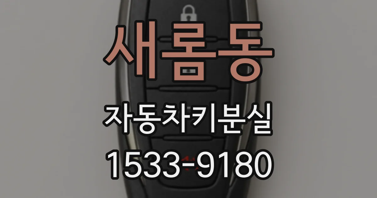 새롬동 자동차키분실