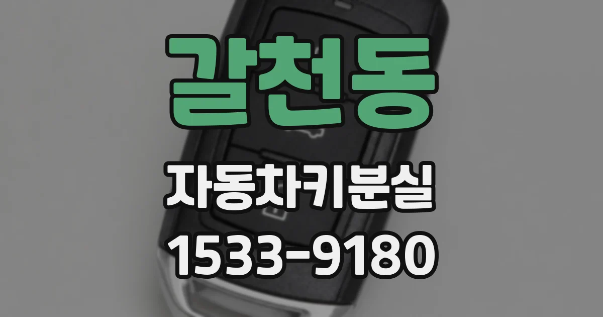 갈천동 자동차키분실