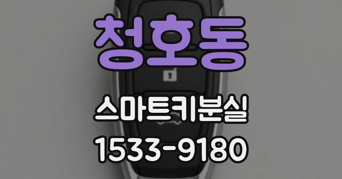 청호동 스마트키분실