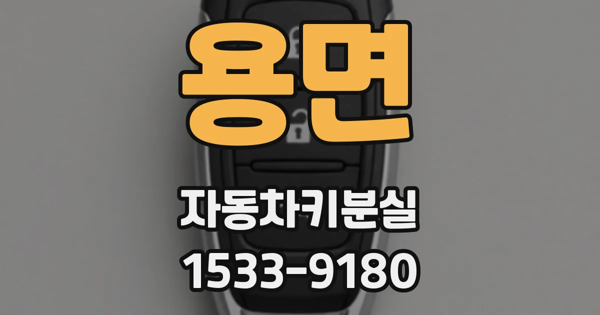 용면 자동차키분실