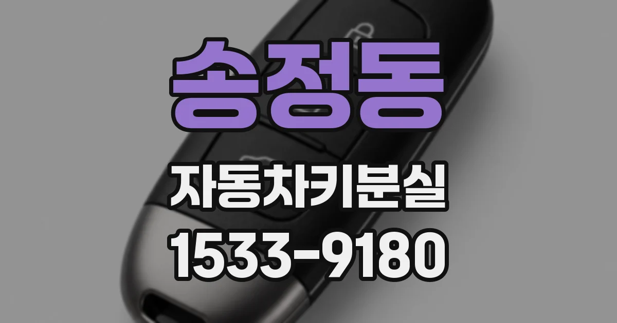 송정동 자동차키분실