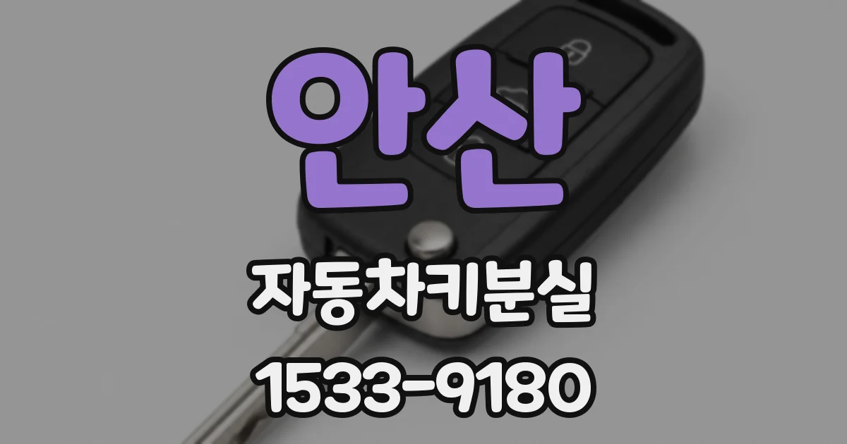 안산 자동차키분실
