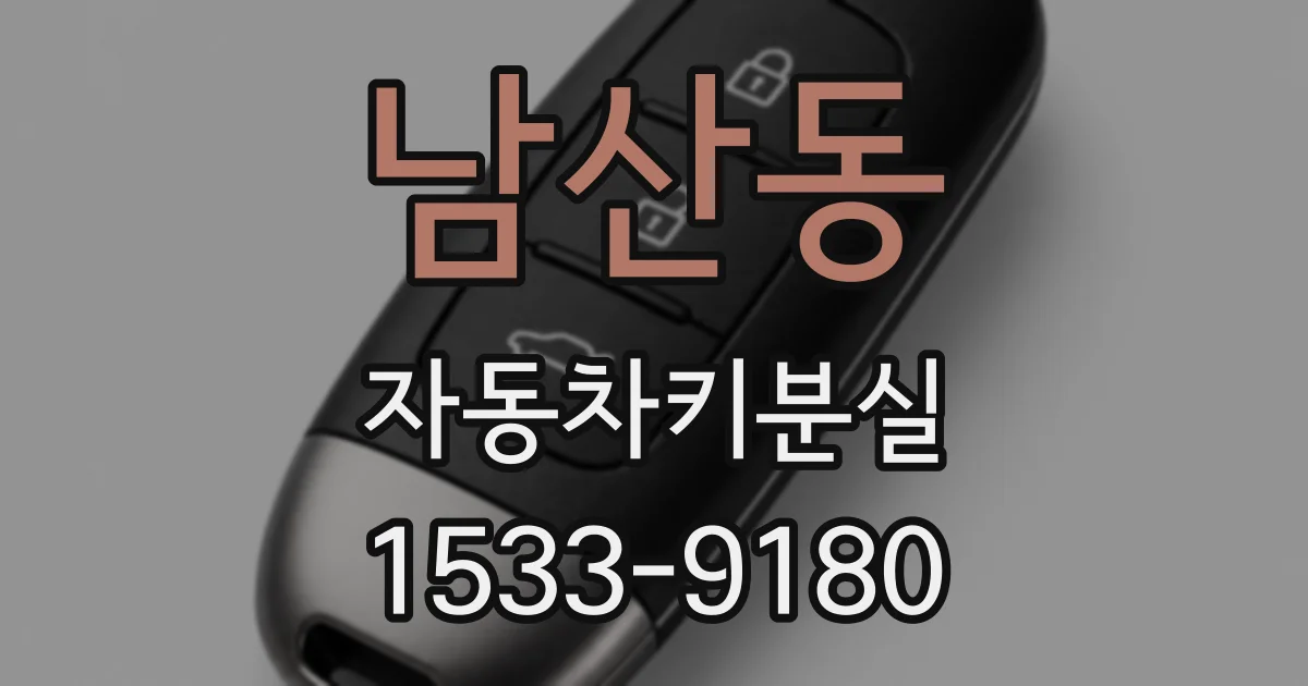 남산동 자동차키분실