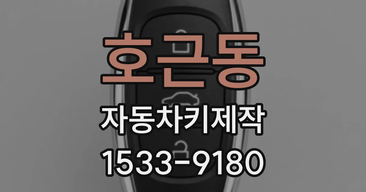 호근동 자동차키제작