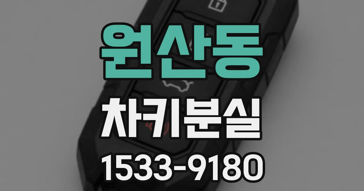 원산동 차키분실