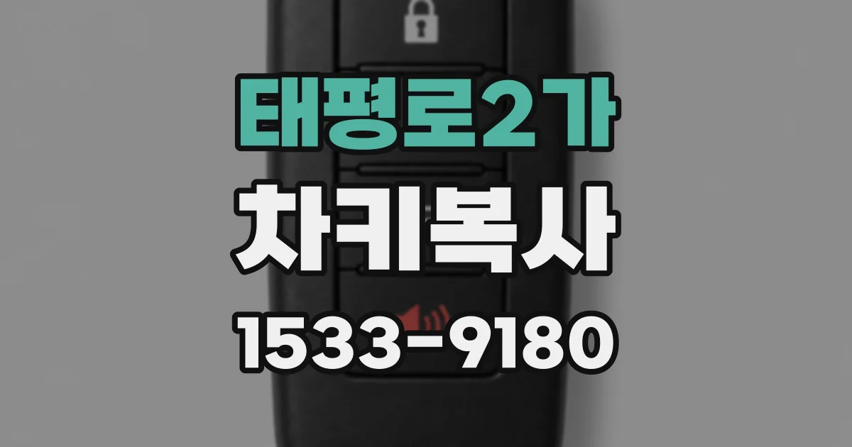 태평로2가 차키복사