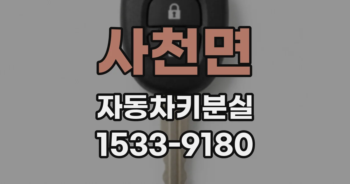 사천면 자동차키분실