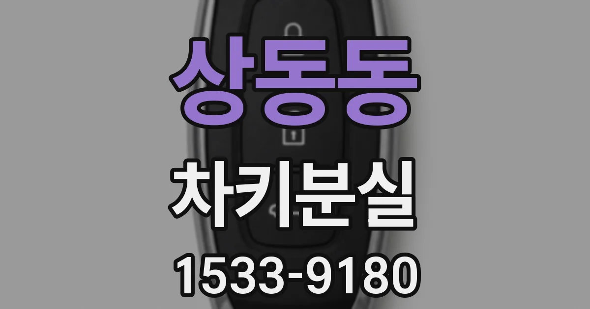 상동동 차키분실