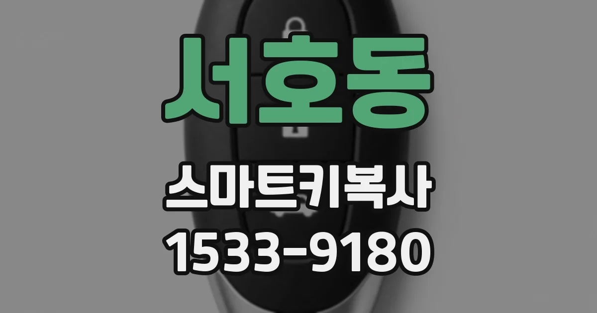 서호동 스마트키복사