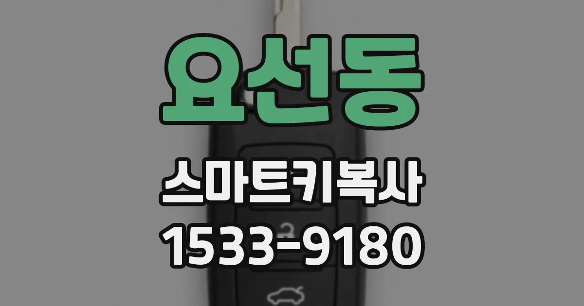 요선동 스마트키복사