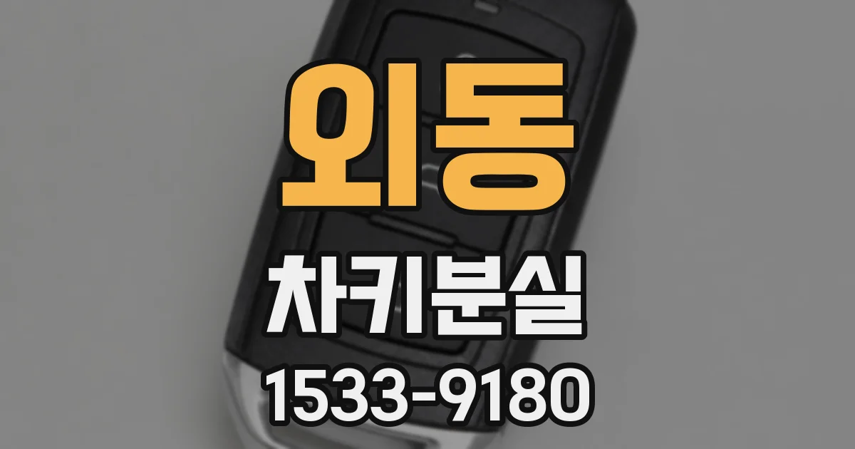 외동 차키분실