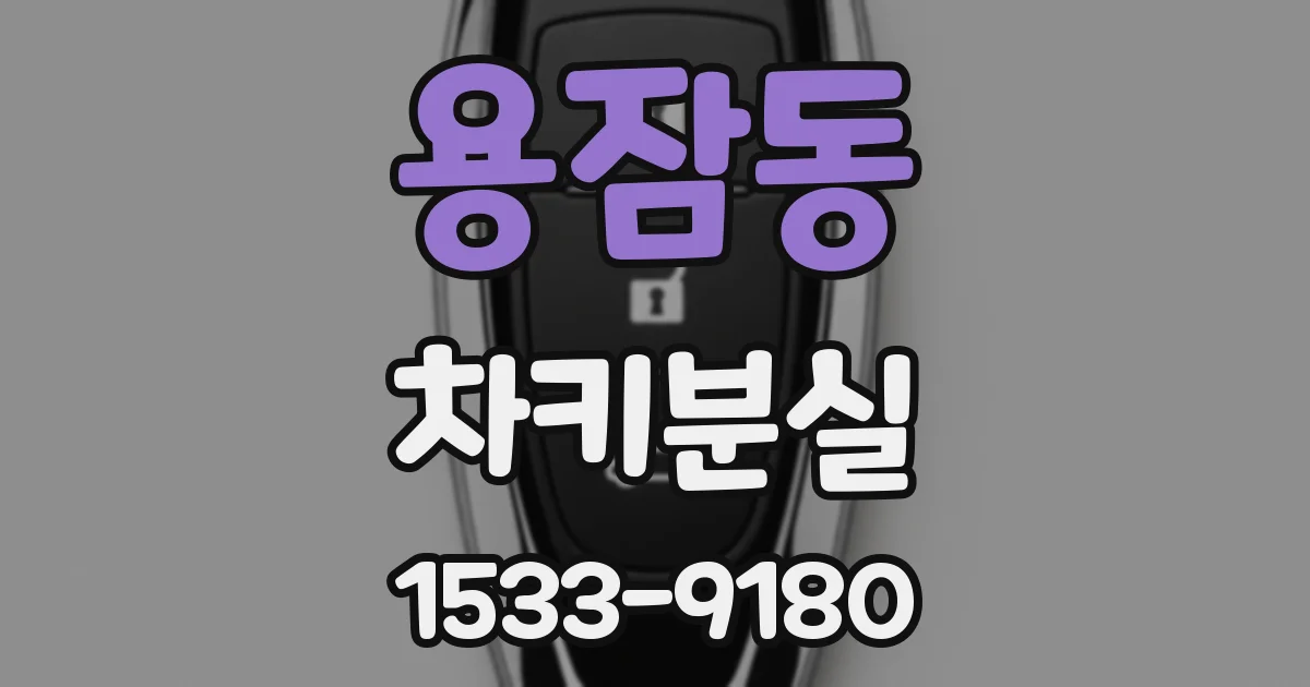 용잠동 차키분실
