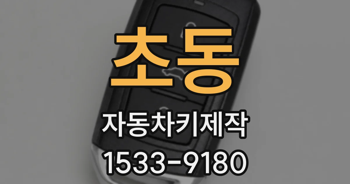 초동 자동차키제작