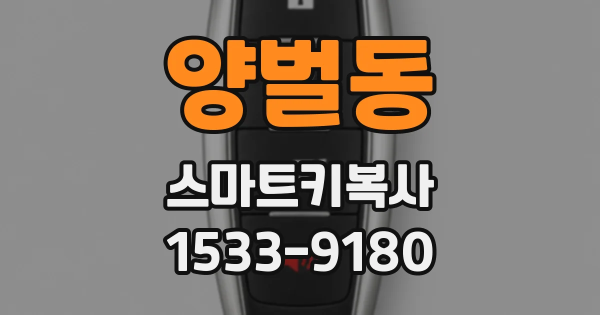 양벌동 스마트키복사