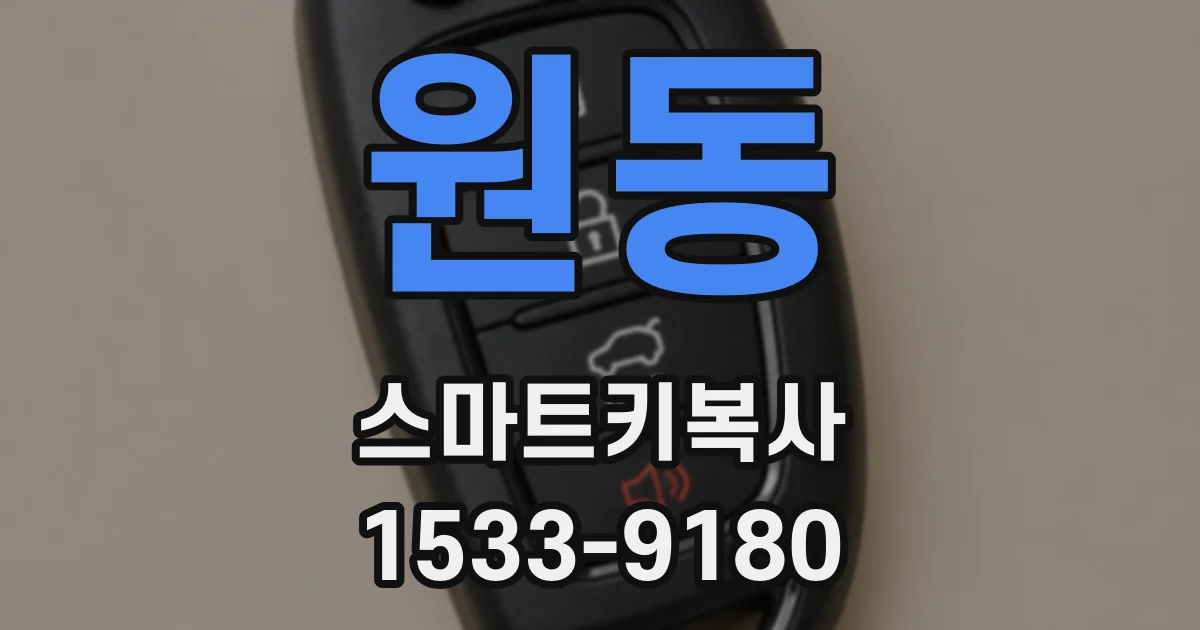 원동 스마트키복사