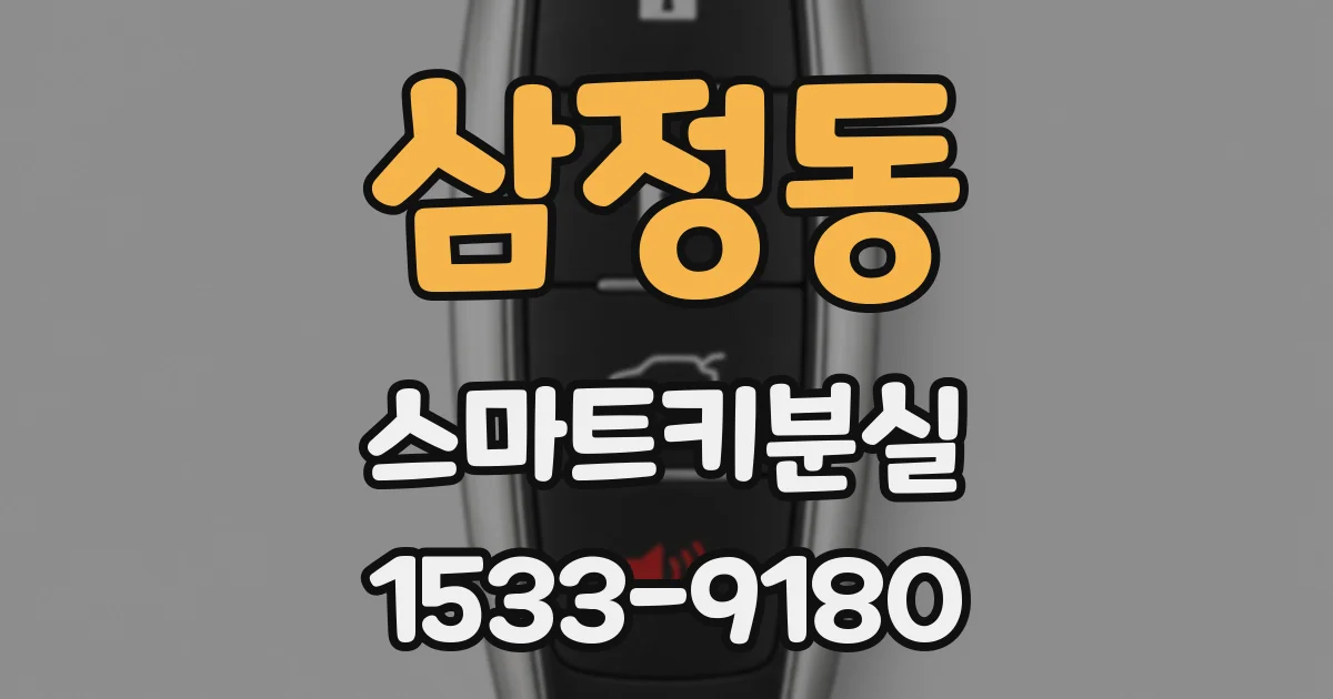 삼정동 스마트키분실