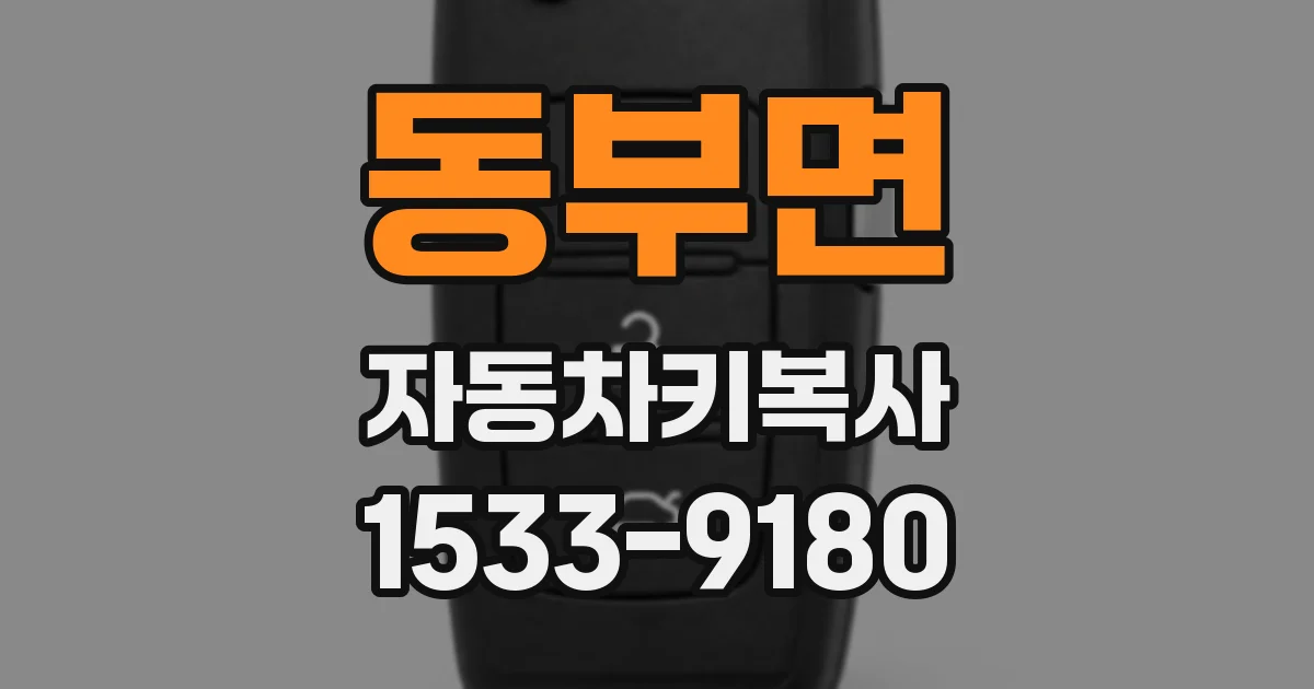 동부면 자동차키복사