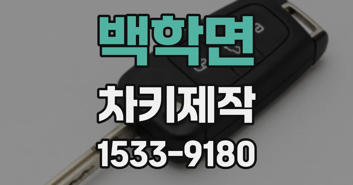 백학면 차키제작