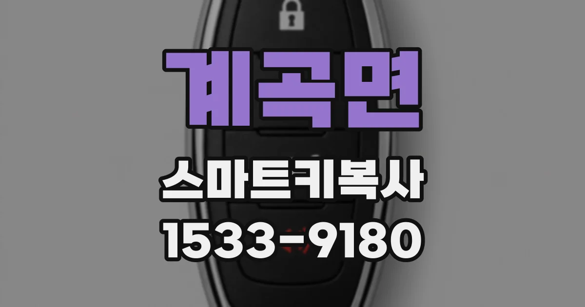 계곡면 스마트키복사