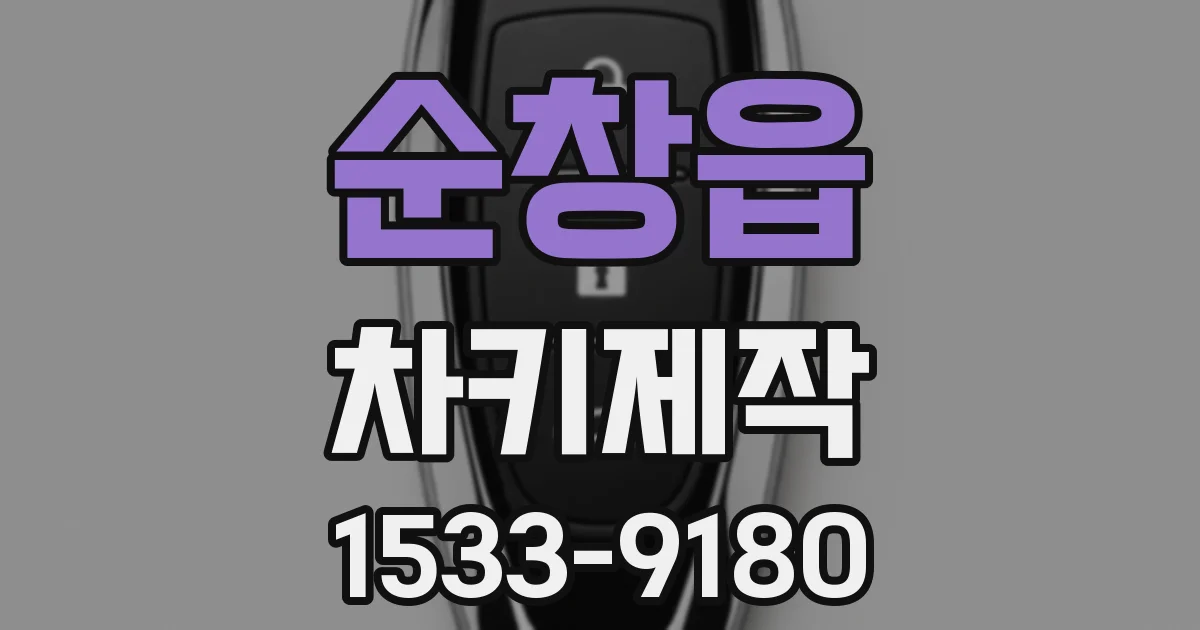 순창읍 차키제작
